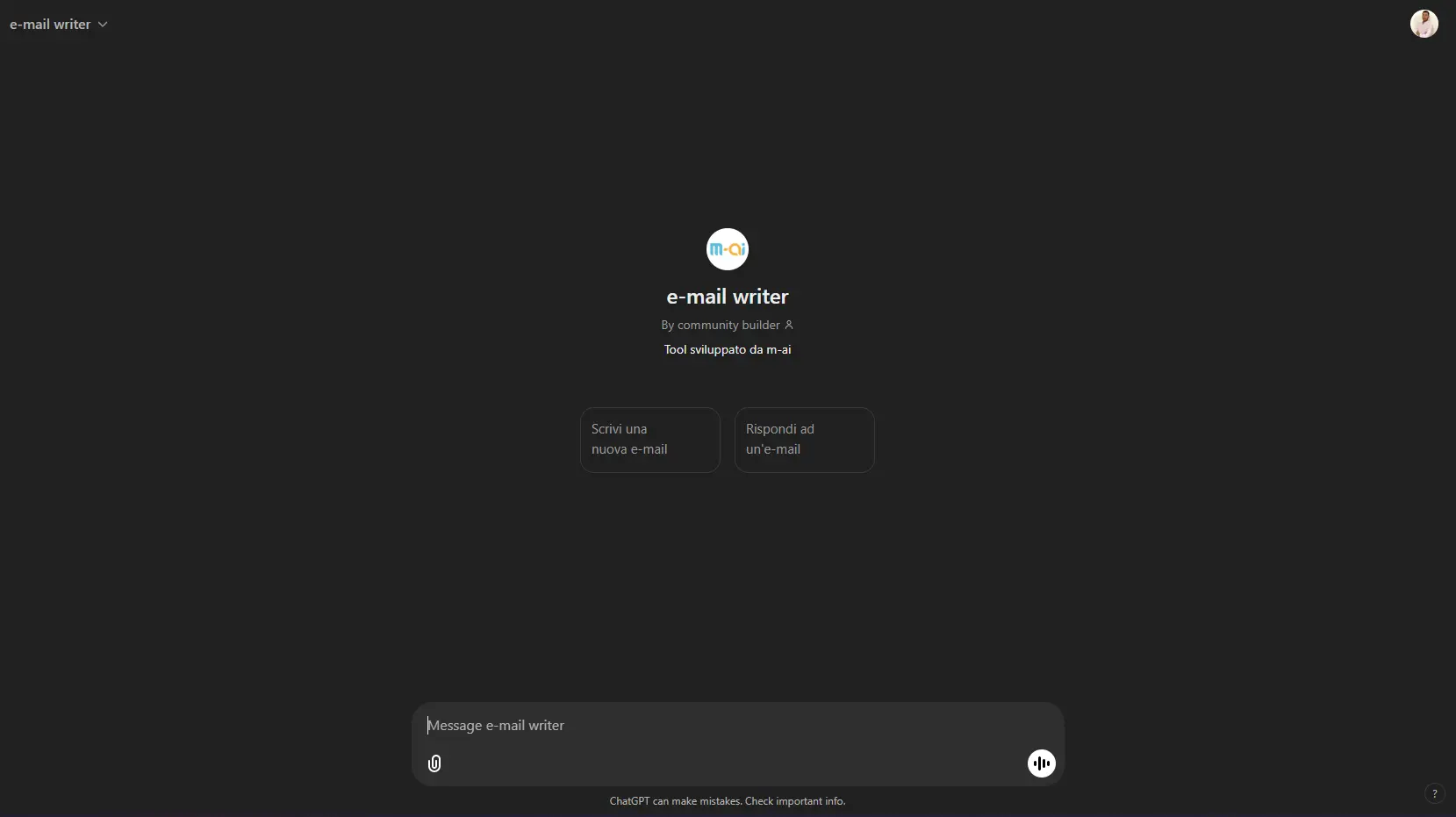 E-mail writer in azione
